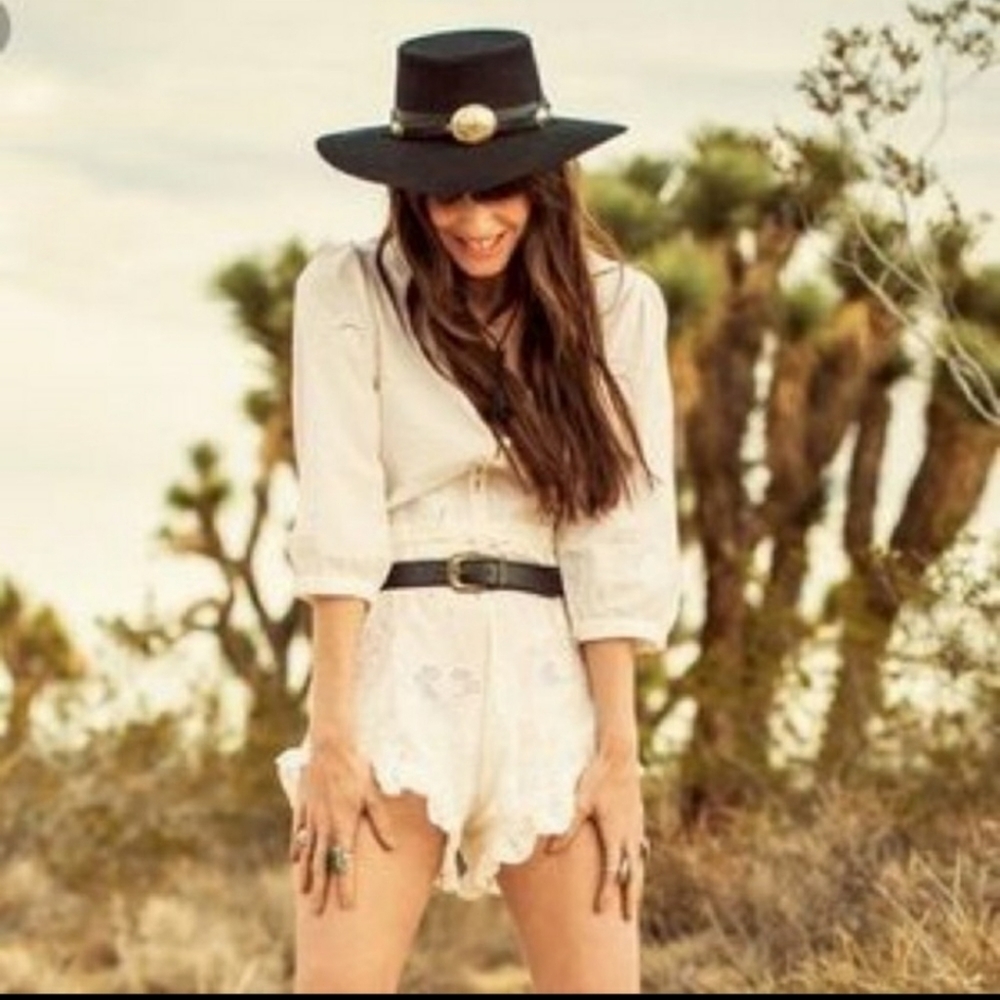 Spell Casablanca playsuit white eyelet romper 3/4 sleeves